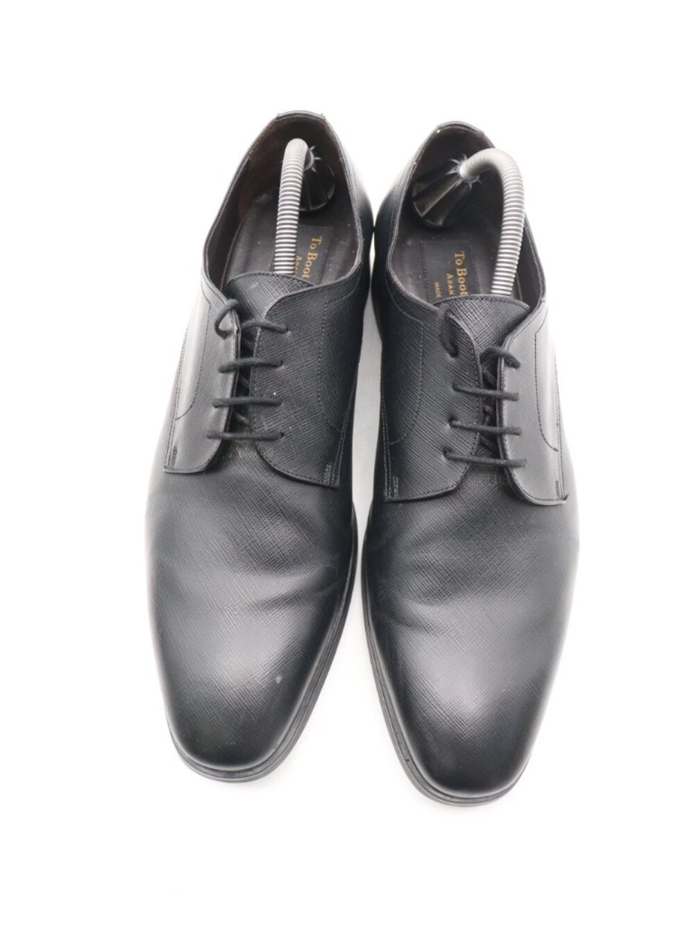 To Boot New York Men's Size 10 Plain Toe Black Leather Derby Dress Shoes